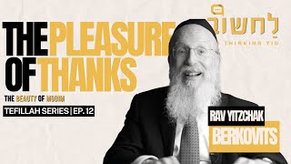 Ep 12 l The Pleasure Of Thanks by Rav Yitzchak Berkovits [upl. by Klement321]