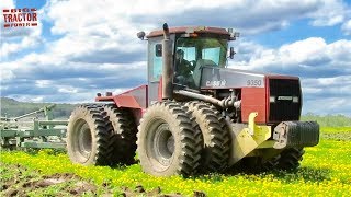 CASE IH 9350 STEIGER Row Crop Special Tractor Disking [upl. by Malia]