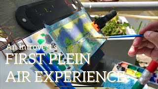 FIRST Plein Air Gouache Painting  Cup Easels Superlite Unboxing amp Demo ASMR  Chill Music [upl. by Ennayllek]