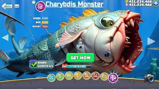 ✅Hungry Shark World  Charybdis Monster Unlocked  All 45 Sharks Hack Gems and Coins Mod [upl. by Lazes436]