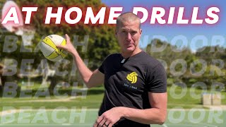 Home Volleyball Drills  Beach amp Indoor [upl. by Alacim]