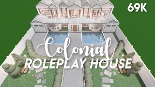 Colonial roleplay house  Bloxburg speedbuild [upl. by Kcirdorb]