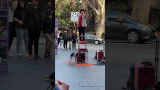 Magician Performer Infront of the Queen Victoria Building Sydney qvb building buildings [upl. by Aicener]