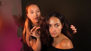 ASMR Curly Hair Perfecting with Light Touch Make up Application amp Finishing Touches Hair Fixing [upl. by Bronwyn]