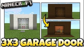 Minecraft Bedrock  3x3 GARAGE DOOR 🚪 Tutorial 🚪 PS4  MCPE  Xbox  Windows  Switch [upl. by Gracye44]