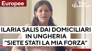 Il primo messaggio di Ilaria Salis dai domiciliari in Ungheria quotSiete stati la mia forzaquot [upl. by Aneerhs]