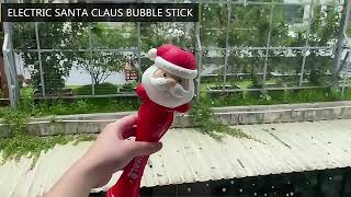 Christmas Bubble Wand Outdoor Electric Bubble Maker Machine With Light Music Christmas Gifts Bubble [upl. by Ellac]