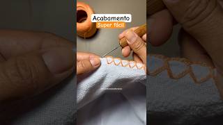 Acabamento com fio Esterlina e agulha 125mm crochet crochetclothes passoapassodecroche [upl. by Assenov]