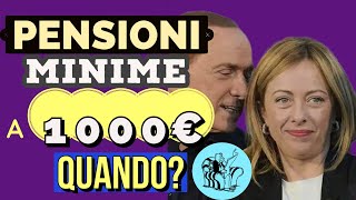 PENSIONI MINIME A 1000 EURO❗️👉 QUANDO SARANNO AUMENTATE Se saranno aumentate❓🤷‍♂️ [upl. by Mcfarland]