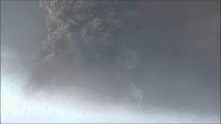 5222011  CLOSER Grimsvotn Volcanic Eruption Iceland  Distance 1 km Watch in HD [upl. by Bunns]