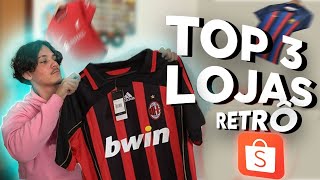 TOP 3 LOJAS DE CAMISA DE TIME RETRÔ DA SHOPEE [upl. by Saibot]