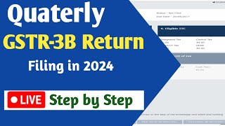 Quarterly GSTR3B Return Filing l How to file GSTR3B Return l [upl. by Delmer]