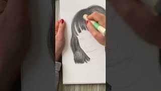 😆 How to draw HAIR WITH PENCIL on paper for beginners drawingtutorials drawingtips drawinghair [upl. by Einahc]