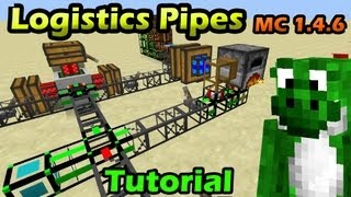 Tutorial Logistics Pipes  Minecraft 146 [upl. by Irej]