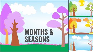 Seasons and Months  English for Kids [upl. by Shorter272]