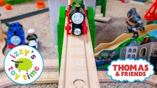 Thomas Train THREE TABLE CHALLENGE with Thomas and Friends KidKraft and Brio Toy Trains [upl. by Aniretake]