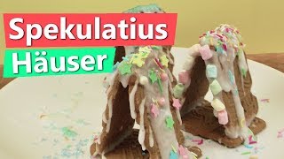 Weihnachtsbäckerei Mini Spekulatius Häuser DIY  Super einfach für Kinder  Advents Basteln [upl. by Acinna]