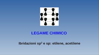 Lezioni di chimica  legame chimico  7 ibridazioni sp2 e sp etilene acetilene [upl. by Ha]