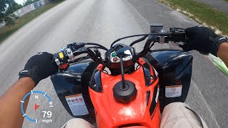 2022 Honda TRX250X top speed run [upl. by Arit]