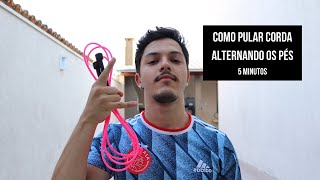 Como pular corda alternando os pés  Em 5 minutos  Tutorial de corda 002 [upl. by Ariuqahs]