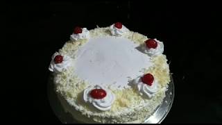 വൈറ്റ് ഫോറെസ്റ്റ് കേക്ക് Simple white forest cake1kg Easy white forest cake recipe malayalam [upl. by Gower28]