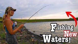 Fishing a Massive POWERPLANT Spillway and its shallow Backwaters MultiSpecies fish [upl. by Akeme]