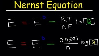 Nernst Equation Explained Electrochemistry Example Problems pH Chemistry Galvanic Cell [upl. by Hermione]