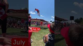 Trampoline show by Spring Action Group from Ottawa yourtv canadaday2024 pembrokewaterfront [upl. by Yelmene]