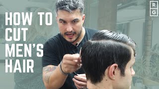 How To Cut Mens Hair  FULL HAIRCUT TUTORIAL  Classic Simple Barbering Techniques [upl. by Andrej]