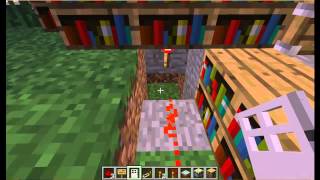 Minecraft Geheime gang in boekenkast met Redstone [upl. by Harobed]