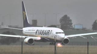 RYANAIR  takeoff from Brno Airport LKTB [upl. by Onoitna]