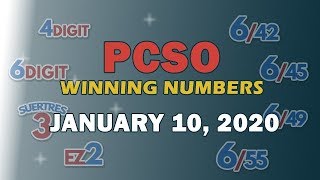 P111M Jackpot Ultra Lotto 658 EZ2 Suertres and Megalotto 645  January 10 2020 [upl. by Curcio822]