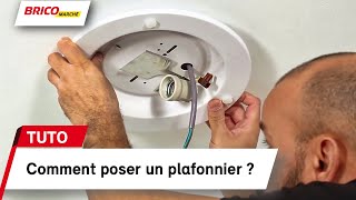 Comment poser un plafonnier   Bricomarché [upl. by Nilyarg929]