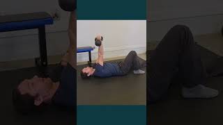 Beginner serratus anterior strength  themskphysio serratusanterior shouldrehab shorts [upl. by Enilekaj]