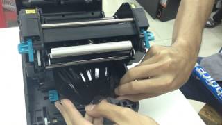 How to install film and sticker in CodeSoft barcode printer Version 2 [upl. by Ahsiliw]