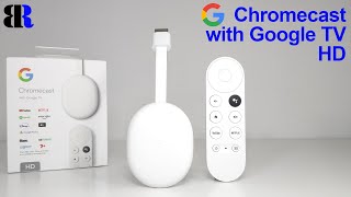 Google Chromecast with Google TV HD Unboxing  Set Up  2022 Release [upl. by Ynohtnael]