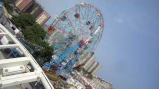 Steeplechase front seat onride HD POV Luna Park Coney Island NYC [upl. by Ahseekat780]