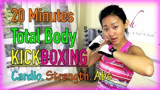 20 Minutes Total Body KICKBOXING Fat Burning Workout [upl. by Nirrok]