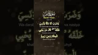 Al Quran Dan Terjemahan  Surah Yasin Ayat 78 [upl. by Dre]