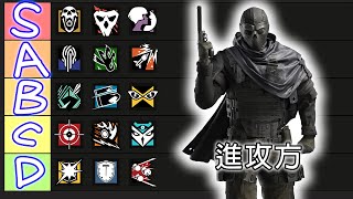 Y9S1進攻方幹員排名 Attackers Tier List  Rainbow Six Siege  虹彩六號 [upl. by Stalk]