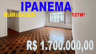 APARTAMENTO À VENDA  IPANEMA  3 QUARTOS  1 VAGA DE GARAGEM  RIO DE JANEIRO🟢 [upl. by Tirzah]