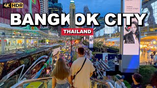 🇹🇭 4K HDR  New York of Asia  Bangkok Downtown City Tour 2023  Modern City [upl. by Nada]