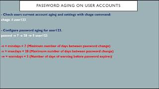 64 Password aging on user accounts [upl. by Kraska384]