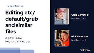 CFEngine The agent is in 39  Editing etcdefaultgrub and similar files [upl. by Nipha]