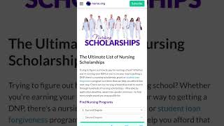 FOUR PLACES TO LOOK FOR NURSING SCHOOL SCHOLARSHIPS [upl. by Roseanne]