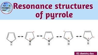 Resonance structures of pyrrolepyrrole resonating structurespyrrole resonance by khushboo yadav [upl. by Mahmud]