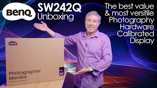 Unboxing BenQ SW242Q  SW240 worthy successor amp arguably the best value hardware calibrate display [upl. by Sueddaht]