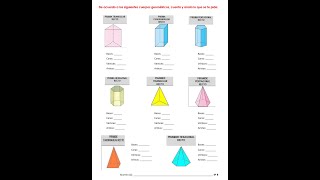 Cuerpos Geométricos bases caras vértices y aristas [upl. by Sandie]