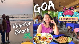 Best Seafood Restaurant in North Goa  गोवा की फिश थाली  Vagator Beach का जबरदस्त Sunset View [upl. by Eesdnil]