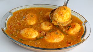 মাংসের স্বাদকেও হার মানাবে এই ডাল ডিমের রেসিপি  Easy Dal Dimer Recipe  Bengali Recipe [upl. by Annie]